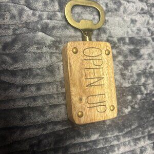 Mud Pie Gifts Wood Bottle Opener-Open Up
